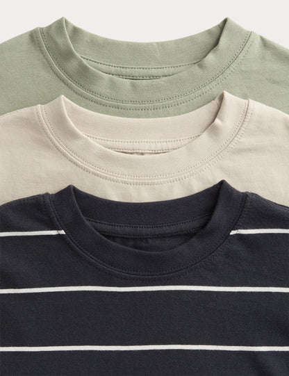 3 Pack Pure Cotton T-Shirts (2-8 Yrs)