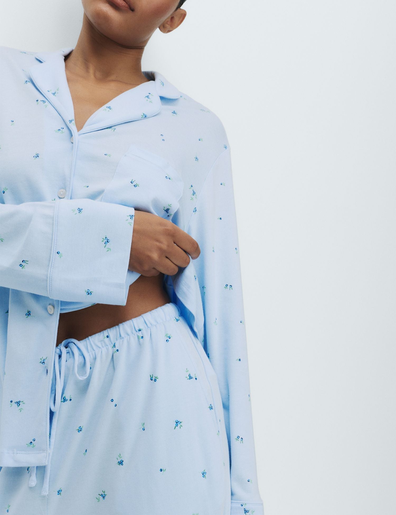 Cotton Modal Printed Revere Pyjama Set