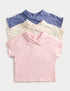 3 Pack Pure Cotton Neck Tie Tops (0-5 Yrs) - MULTI / 12-18 Months