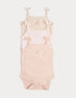 3 Pack Pure Cotton Ice Cream Bodysuits (0-36 Mths) - PINK / 12-18 Months