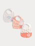 3 Pack Cotton Rich Ice Cream Bibs - CREAM / 1SIZE