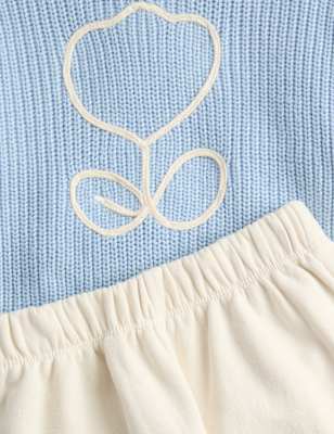 4 Piece Cotton Rich Knitted Outfit (0-6 Yrs)