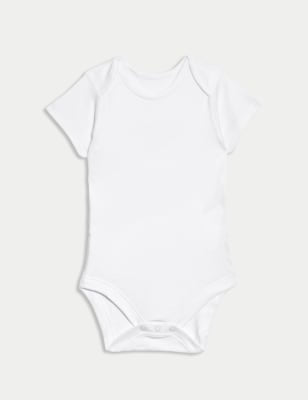 7 Pack Pure Cotton Short Sleeve Bodysuits (5lbs-3 Yrs)