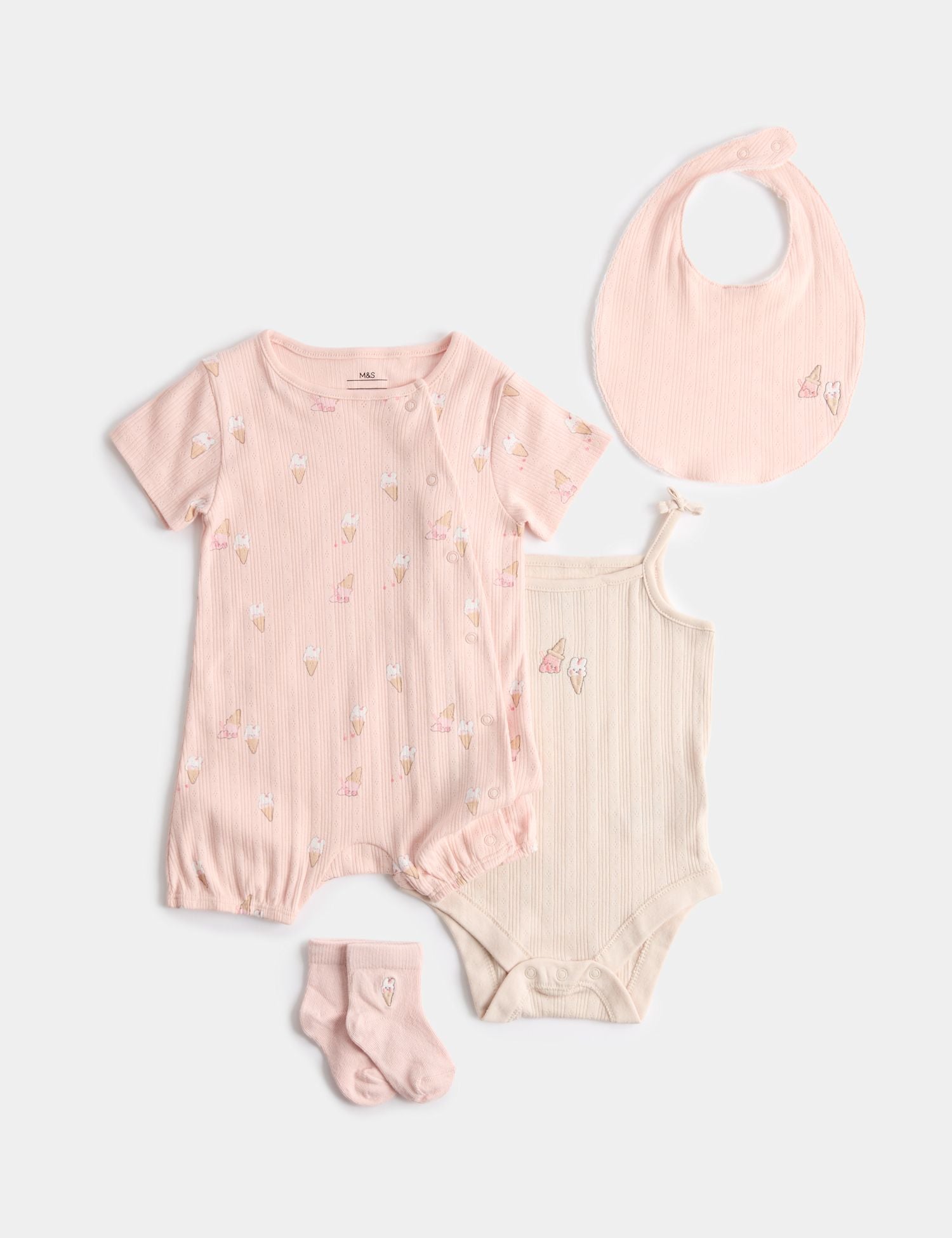 4 Piece Starter Set (7lbs-12 Mths) - TEA ROSE / 9-12 Months