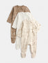 3 Pack Cotton Rich Safari Sleepsuits (6½lbs - 3 Yrs)
