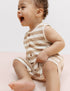 Pure Cotton Striped Romper (0-3 Years) - MULTI / 12-18 Months