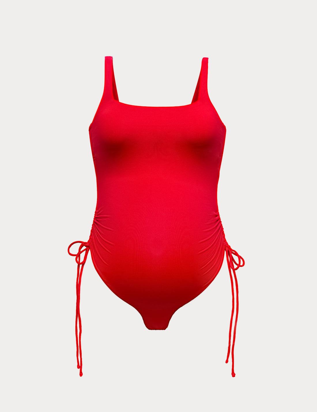 Maternity Drawstring Square Neck Swimsuit