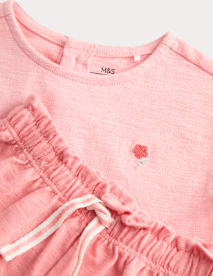 Pure Cotton Jersey Top &amp; Short Outfit (0-5 Yrs)