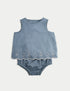 2 Piece Pure Cotton Embroidered Outfit (0-12 Mths) - DARK PETROL / 9-12 Months