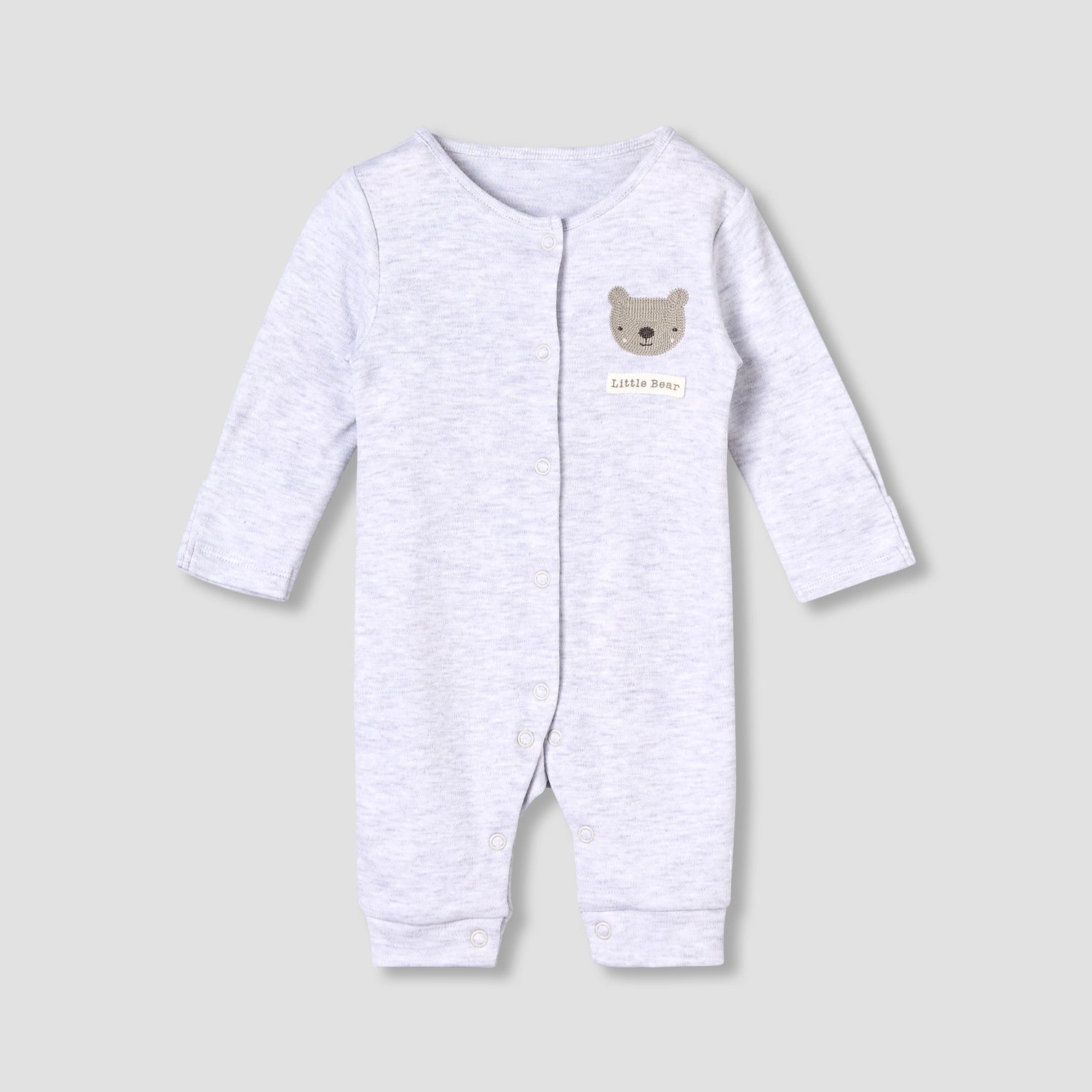 Pack of 3 Juniors Round Neck Long Sleeves Sleepsuit with Print