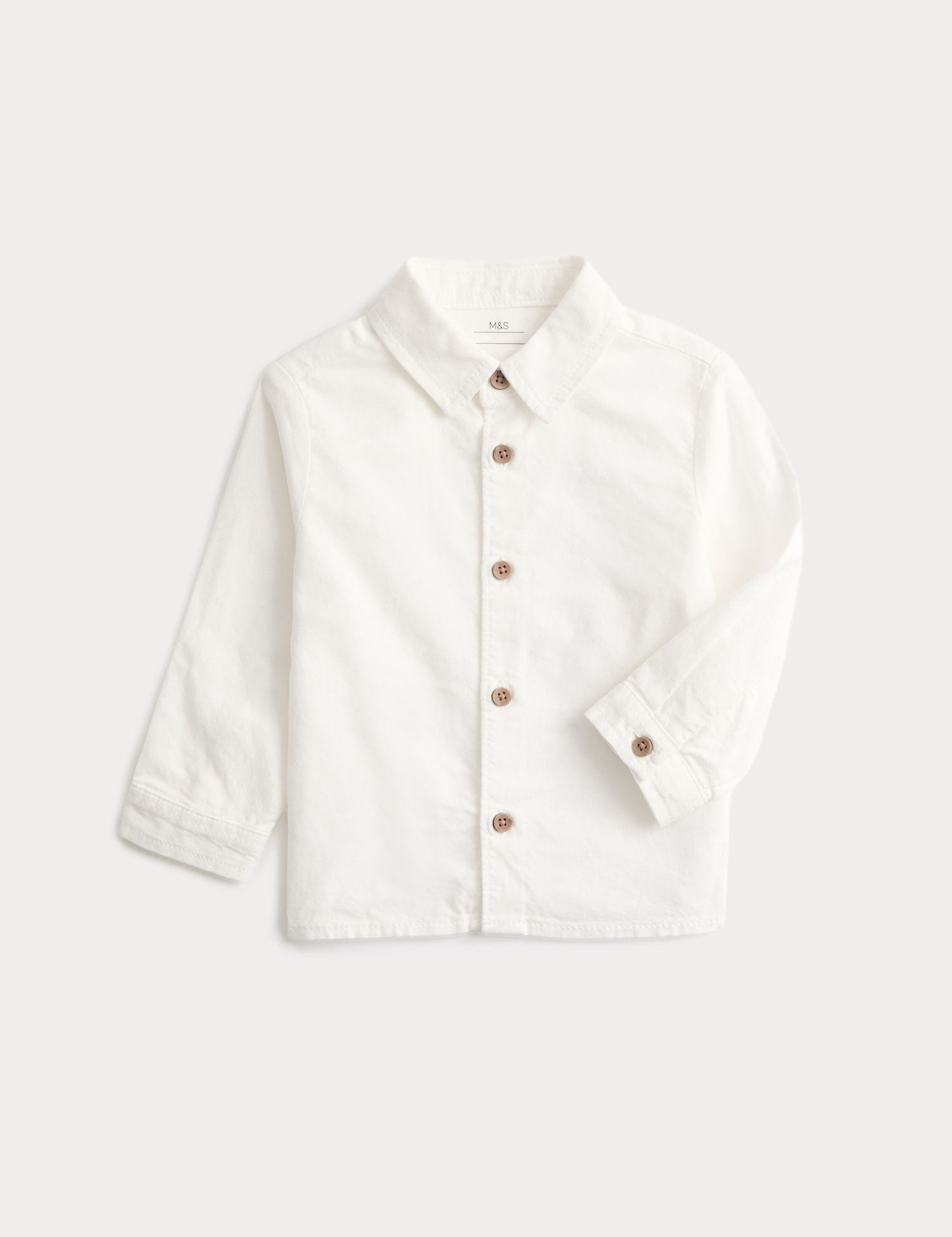 Pure Cotton Shirt (0-3 Yrs) - WHITE / 18-24 Months
