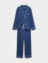 Cotton Modal Blend Piped Pyjamas (3-16 Yrs)