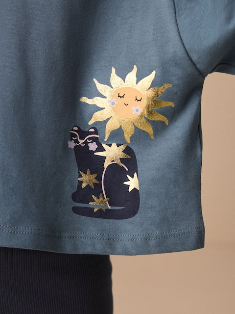 Blue Short Sleeve T-Shirt and Shorts Set (3mths-7yrs)