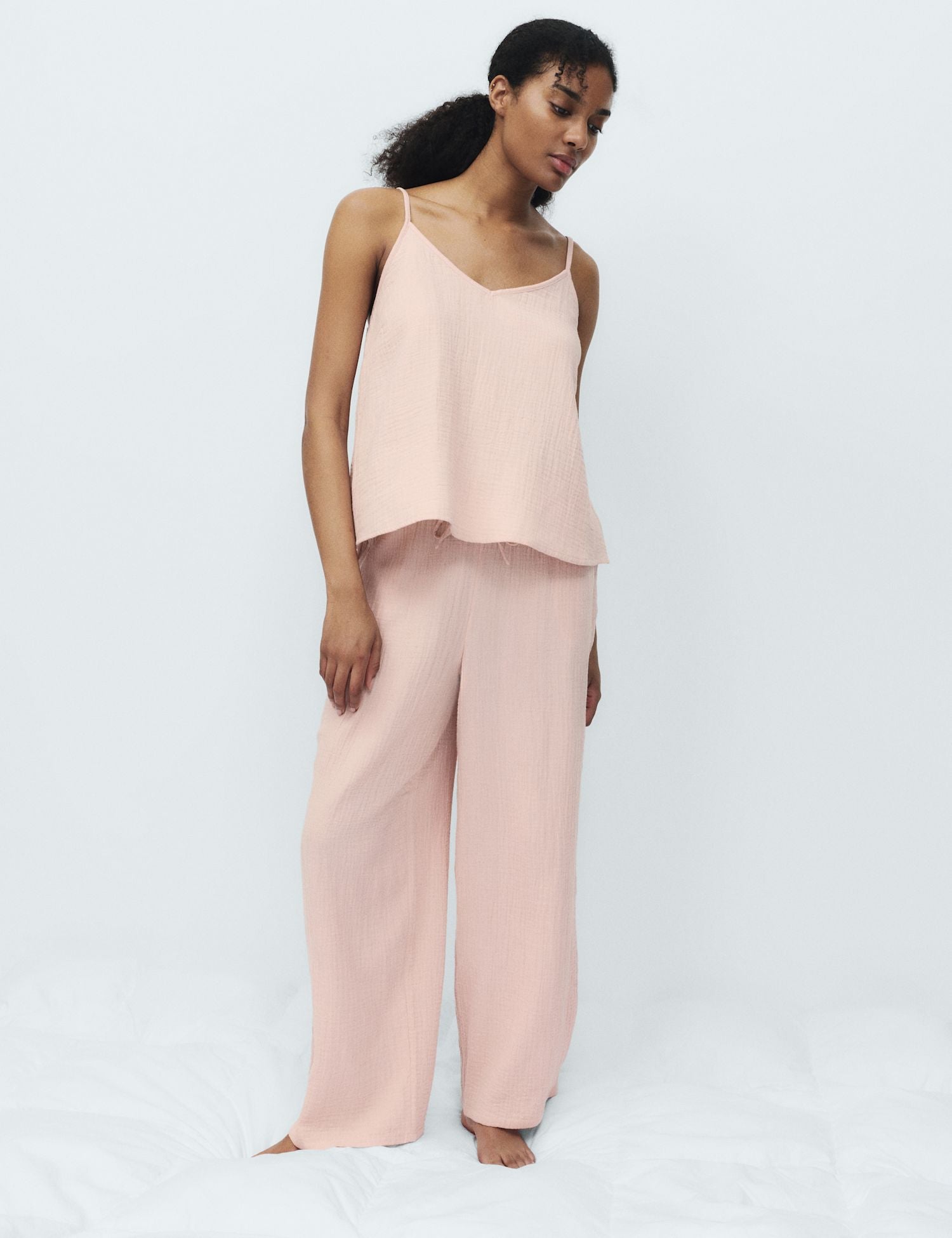 Pure Cotton Muslin Cami Pyjama Set