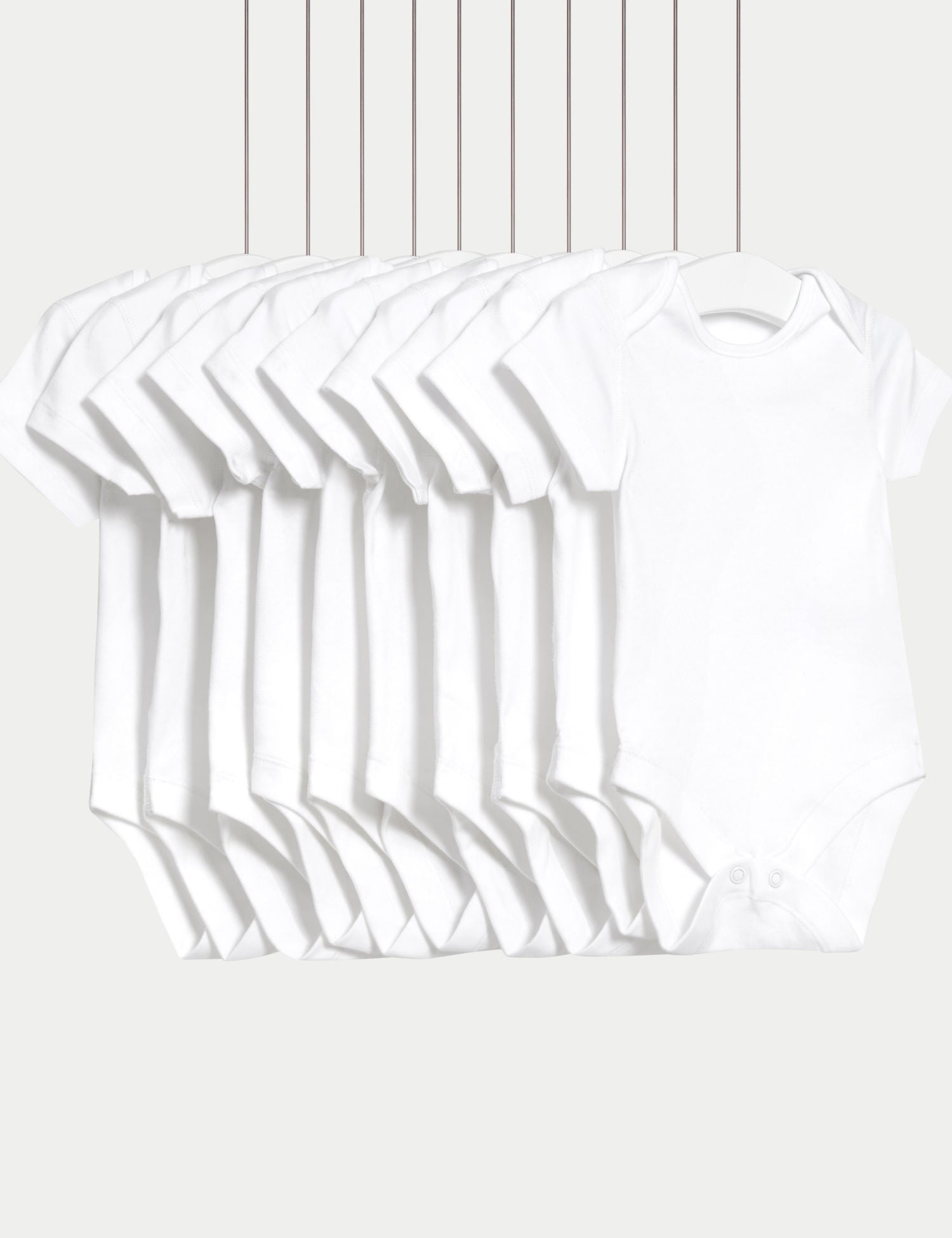 10 Pack Pure Cotton Short Sleeve Bodysuits (6&amp;
