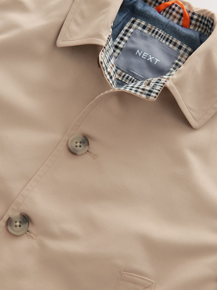 Neutral Shower Resistant Trench Coat