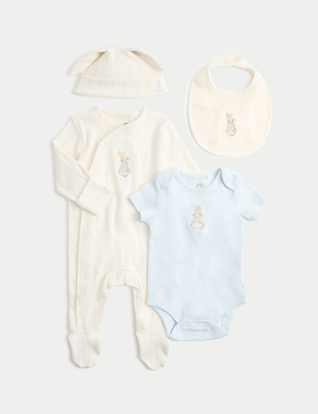 4 Piece Cotton Rich Peter Rabbit™ Set (7lbs-9 Mths) - BLUE MIX / 0-3 Months