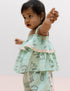 2 Piece Pure Cotton Taco Top &amp; Trouser Outfit (0-5 Yrs) - GREEN MIX / 12-18 Months