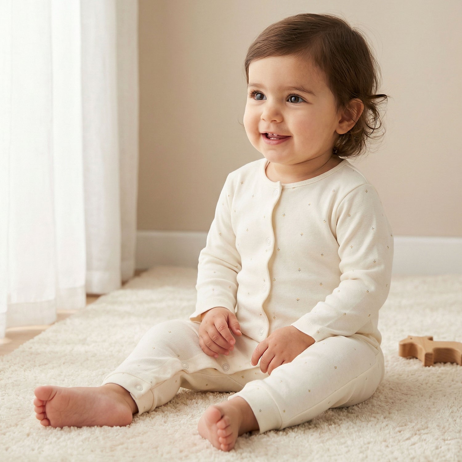 Pack of 3 Juniors Round Neck Long Sleeves Sleepsuit with Print