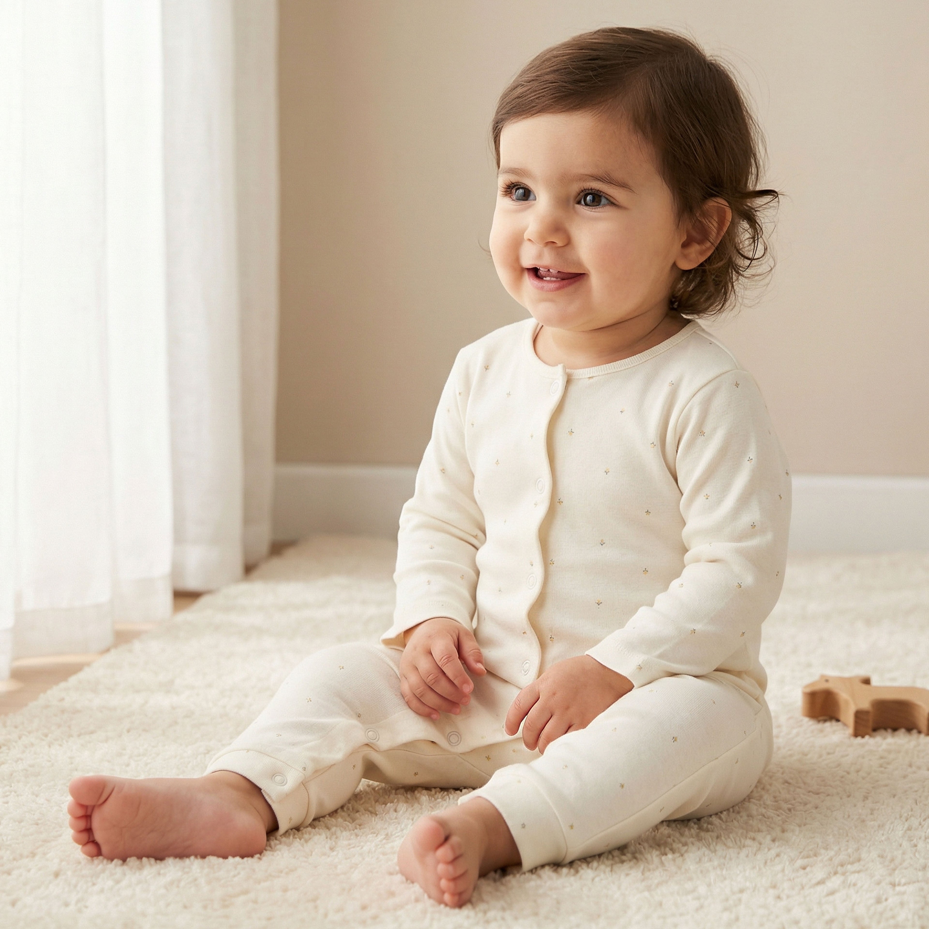 Pack of 3 Juniors Round Neck Long Sleeves Sleepsuit with Print
