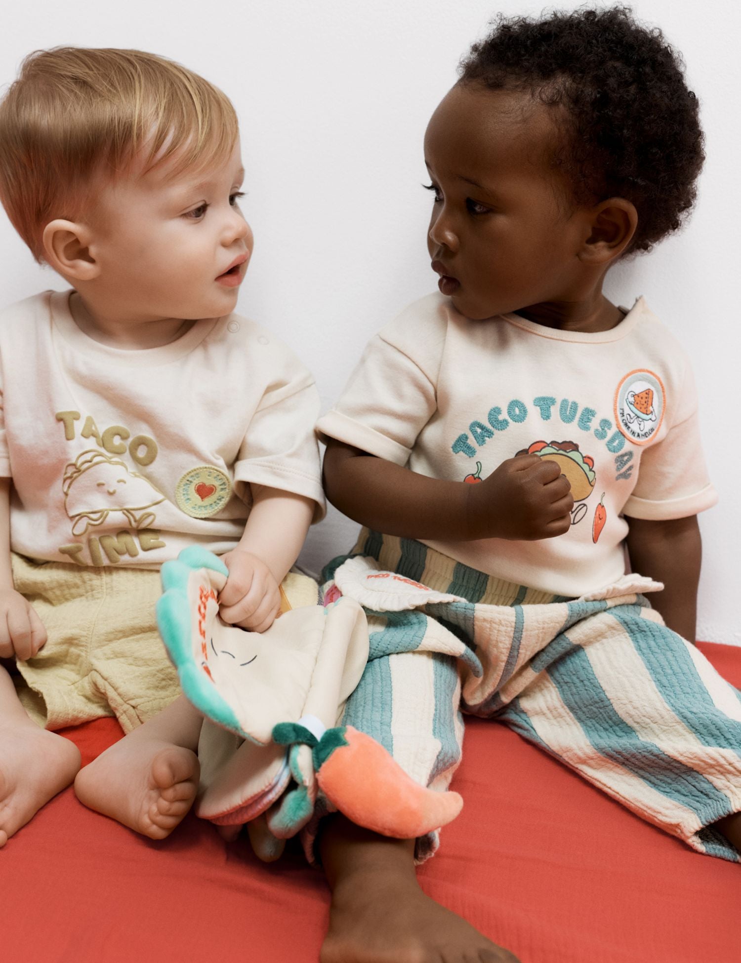 Pure Cotton Striped Taco Tuesday Trousers (0-5 Yrs)