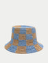 Straw Checkerboard Bucket Hat - NATURAL MIX / Small-Medium