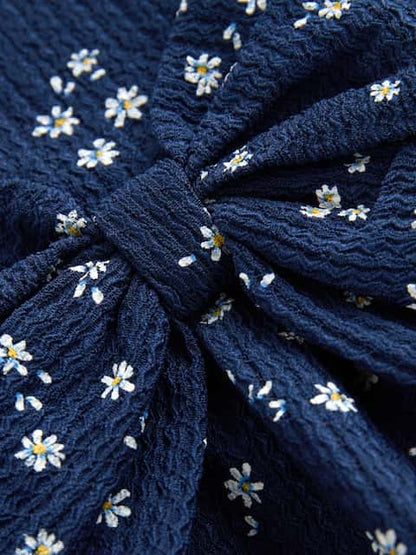 Navy Tiered Summer Dress (3mths-7yrs)