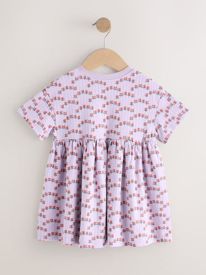 Lilac Bunny Jersey Dress (3mths-7yrs)