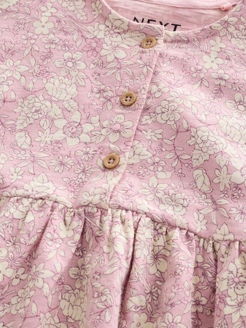 Pink Floral Jersey Dress (3mths-7yrs)