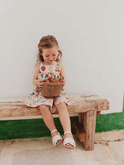 Mirror Print Crochet Trim Textured Dress (3mths-8yrs)