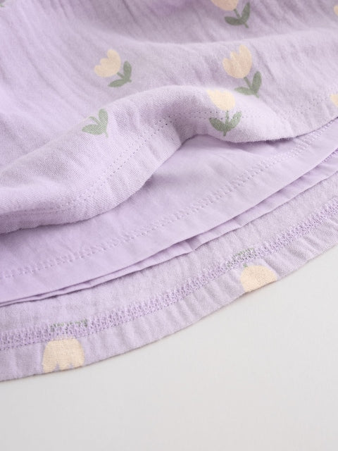 Purple/Pink Baby Woven Dress 2 Pack (0mths-3yrs)