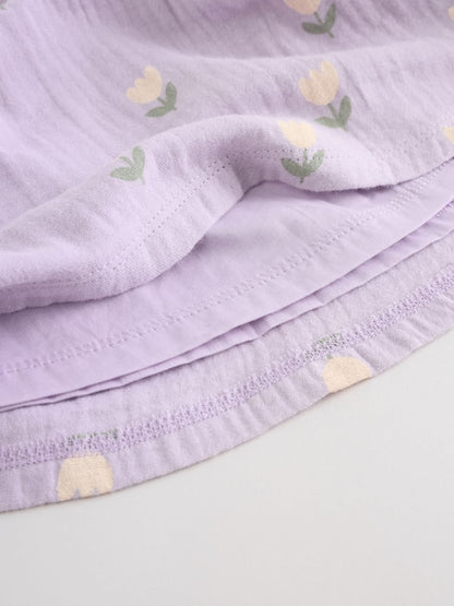 Purple/Pink Baby Woven Dress 2 Pack (0mths-3yrs)
