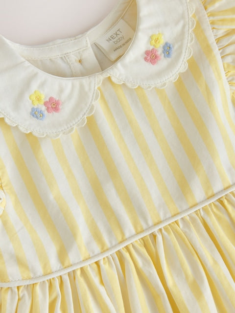 Yellow Scene Woven Baby Dress (0mths-2yrs)