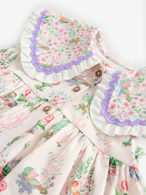 Cream Cath Kidston Short Sleeve Collared Dress (3mths-7yrs)