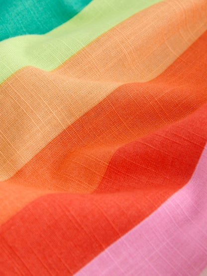 Rainbow Stripe Ric Rac Frill Sleeve Dress (3mths-8yrs)