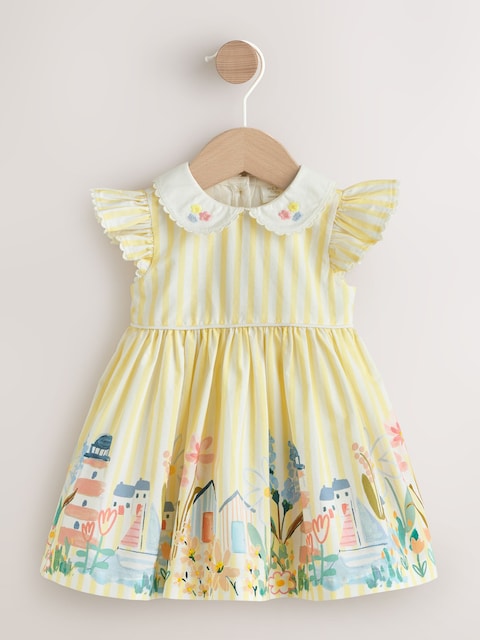 Yellow Scene Woven Baby Dress (0mths-2yrs)