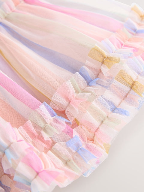Rainbow Mesh Party Dress (3mths-7yrs)