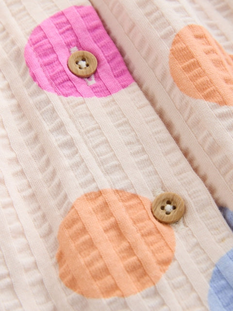 Rainbow Spot Collared Summer Dress (3mths-7yrs)