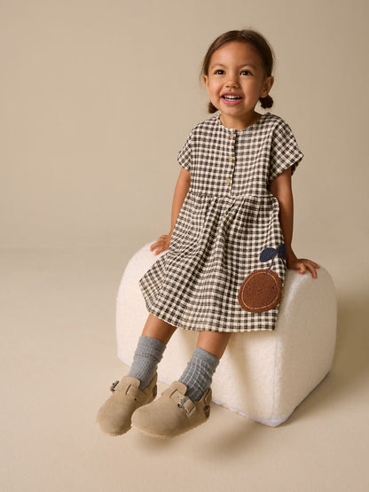 Chocolate Brown Short Sleeve Jersey Dress (3mths-7yrs)