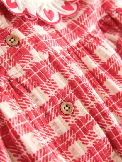 Red Check Collared Summer Dress (3mths-7yrs)