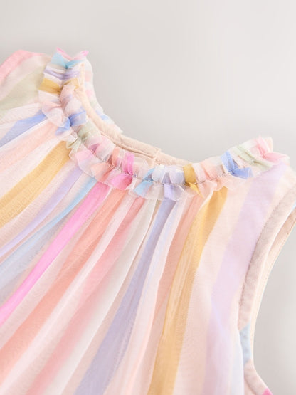Rainbow Mesh Party Dress (3mths-7yrs)