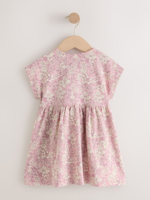 Pink Floral Jersey Dress (3mths-7yrs)