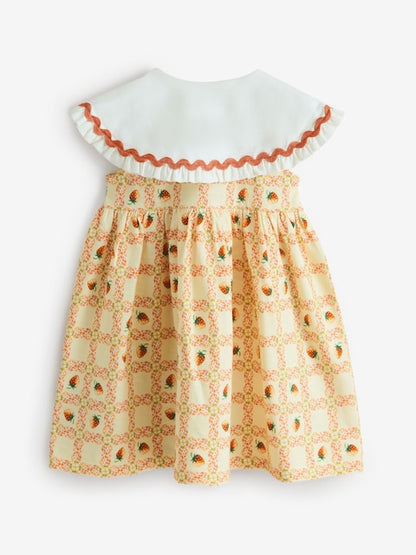 Yellow Cath Kidston Short Sleeve Collared Dress (3mths-7yrs)