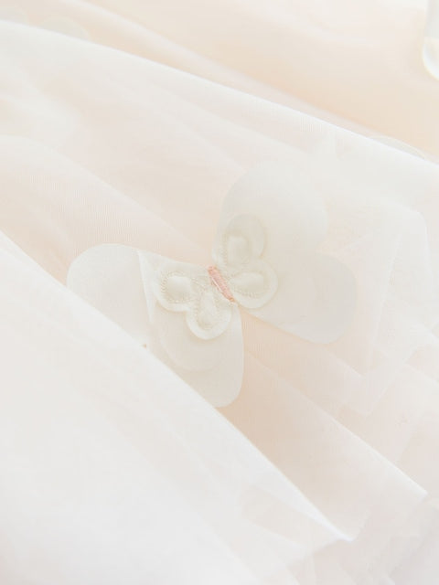 White Ruffle Collar Mesh Dress (3mths-7yrs)