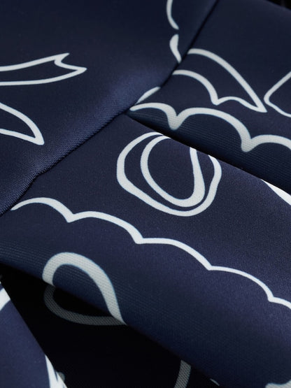 Navy Bows Scuba Occasion Dress (3mths-7yrs)