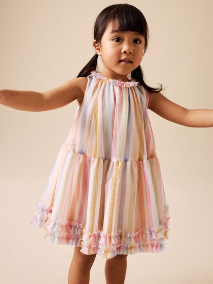 Rainbow Mesh Party Dress (3mths-7yrs)