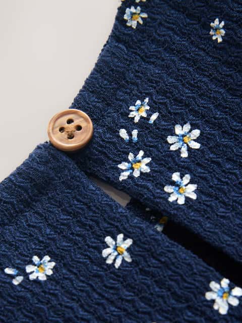 Navy Tiered Summer Dress (3mths-7yrs)
