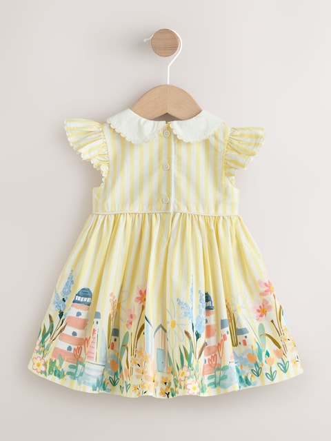 Yellow Scene Woven Baby Dress (0mths-2yrs)