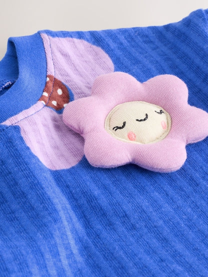 Blue Flower Jersey Dress (3mths-7yrs)