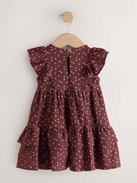 Brown Tiered Summer Dress (3mths-7yrs)